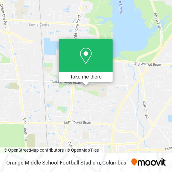 Orange Middle School Football Stadium map