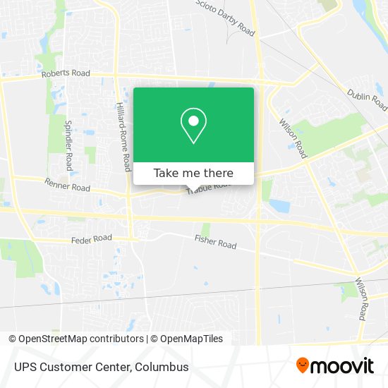 UPS Customer Center map