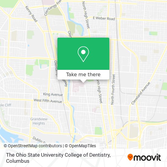 Mapa de The Ohio State University College of Dentistry