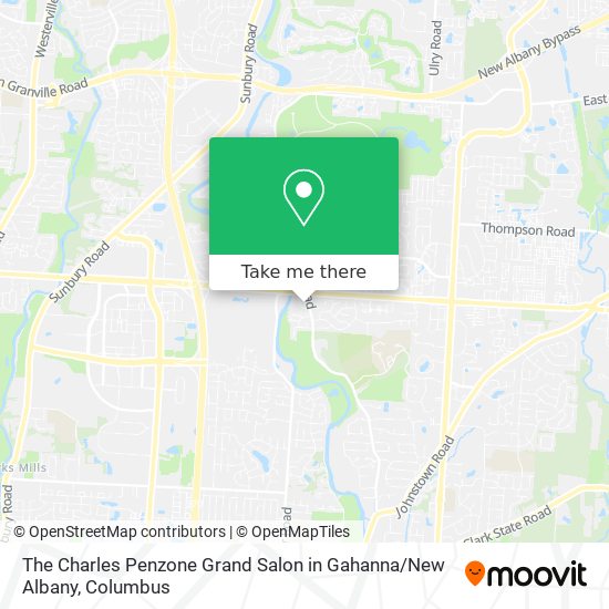 The Charles Penzone Grand Salon in Gahanna / New Albany map