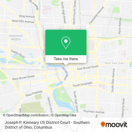 Joseph P. Kinneary US District Court - Southern District of Ohio map