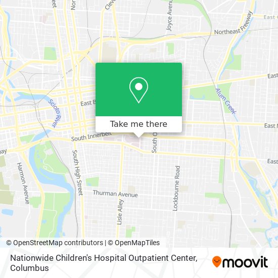 Nationwide Children's Hospital Outpatient Center map