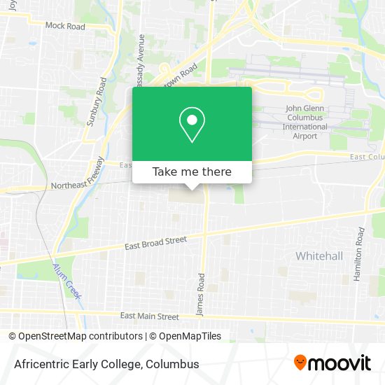 Africentric Early College map