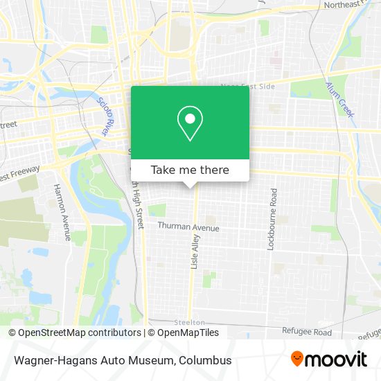 Wagner-Hagans Auto Museum map