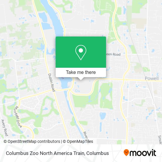 Columbus Zoo North America Train map