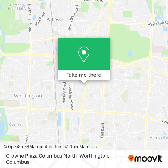 Crowne Plaza Columbus North- Worthington map