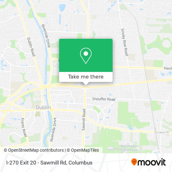 I-270 Exit 20 - Sawmill Rd map
