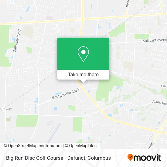 Mapa de Big Run Disc Golf Course - Defunct