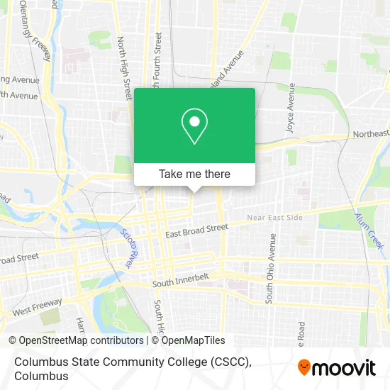 Columbus State Community College (CSCC) map