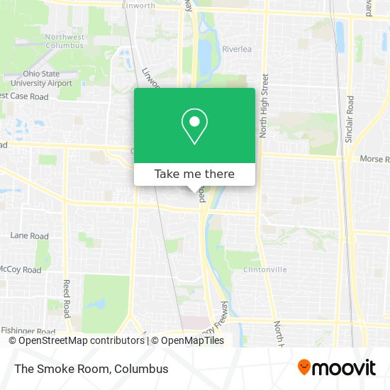 How to get to The Smoke Room in Columbus by Bus?