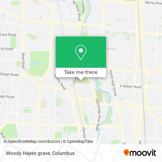 Woody Hayes grave map