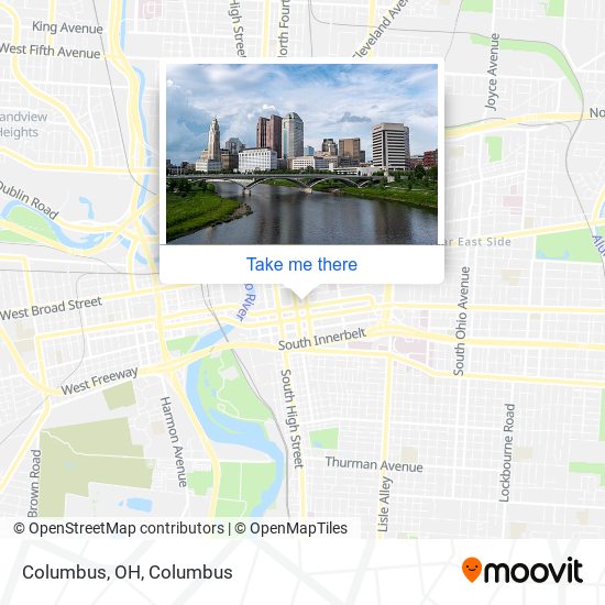 Mapa de Columbus, OH