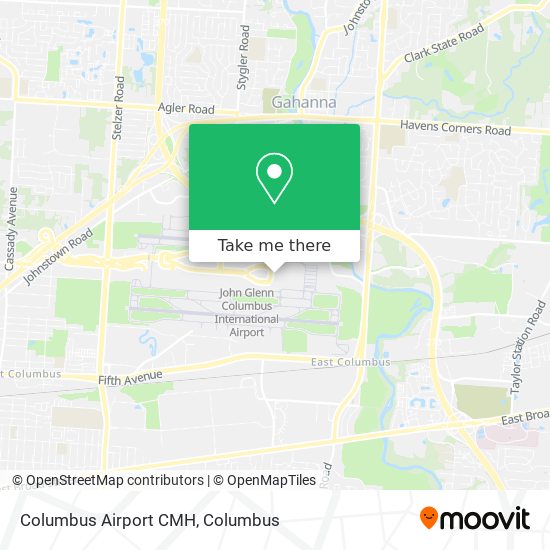 Columbus Airport CMH map