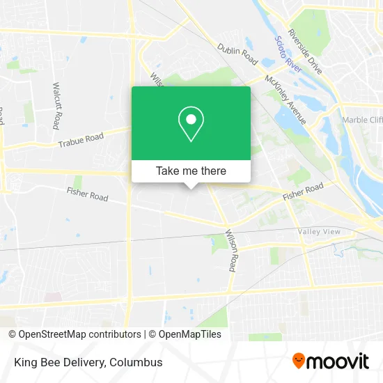 Mapa de King Bee Delivery