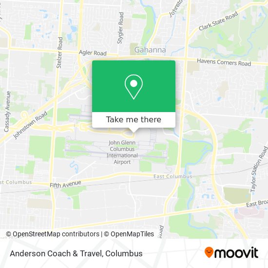Anderson Coach & Travel map
