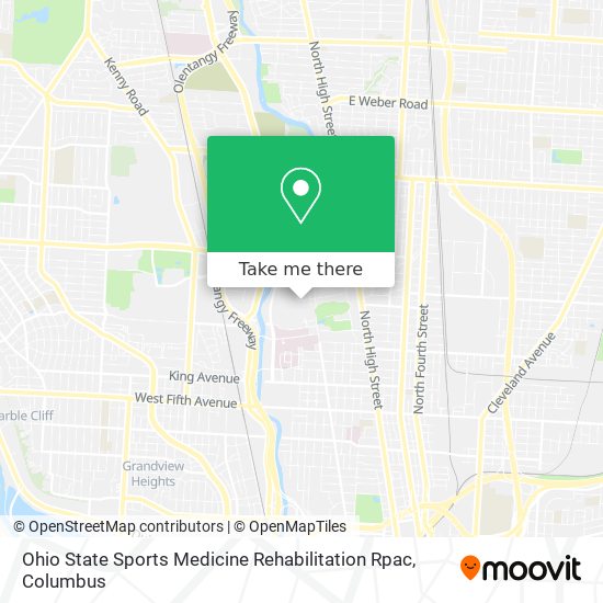 Mapa de Ohio State Sports Medicine Rehabilitation Rpac