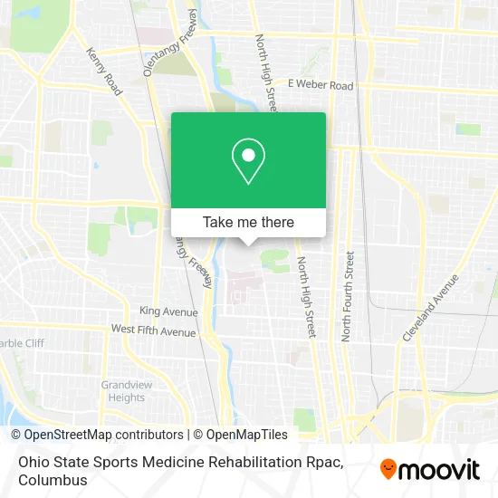 Mapa de Ohio State Sports Medicine Rehabilitation Rpac