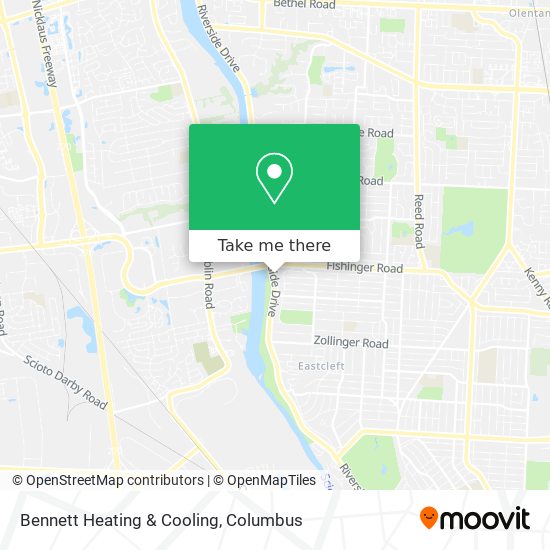 Bennett Heating & Cooling map