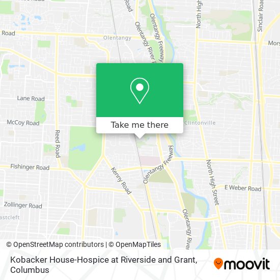 Mapa de Kobacker House-Hospice at Riverside and Grant