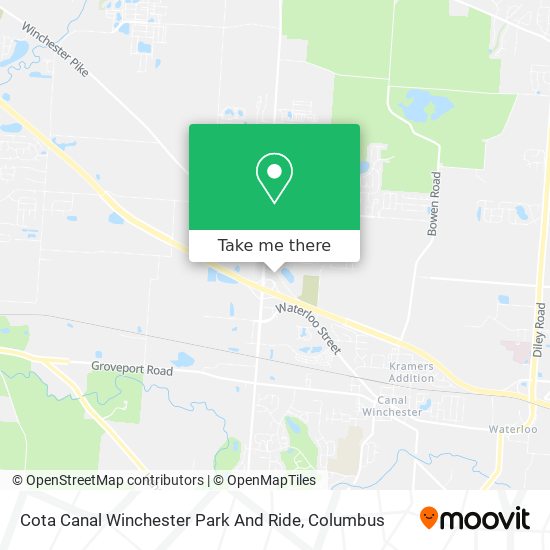 Cota Canal Winchester Park And Ride map