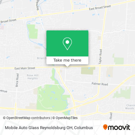 Mapa de Mobile Auto Glass Reynoldsburg OH