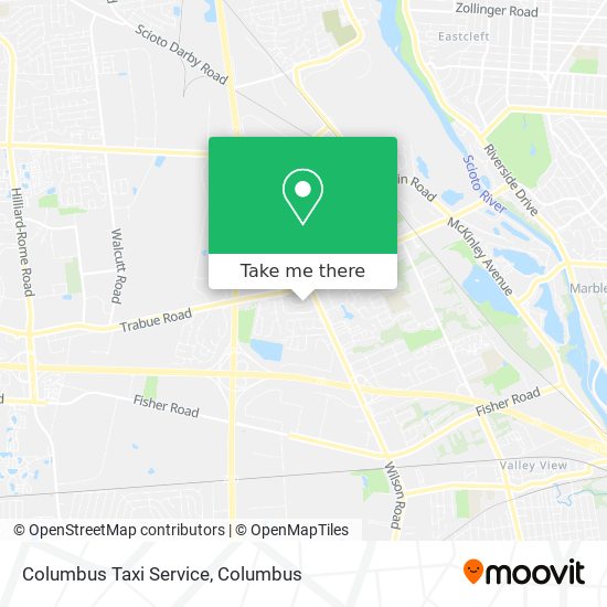 Mapa de Columbus Taxi Service