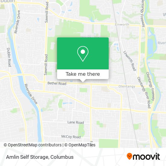 Amlin Self Storage map