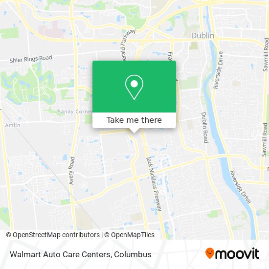 Walmart Auto Care Centers map