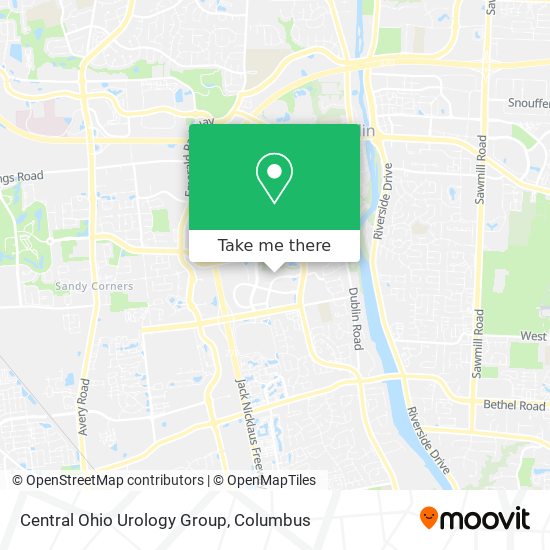 Central Ohio Urology Group map