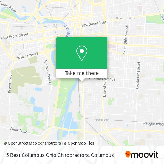 Mapa de 5 Best Columbus Ohio Chiropractors