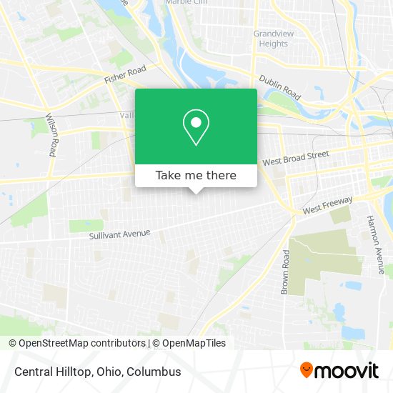 Central Hilltop, Ohio map
