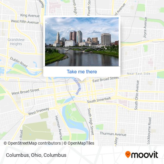 Mapa de Columbus, Ohio