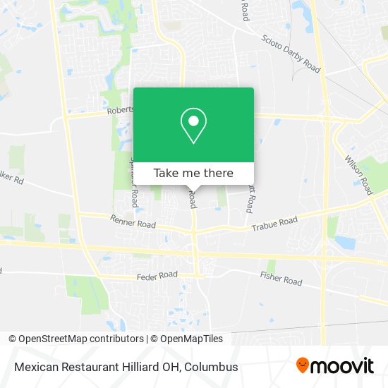 Mexican Restaurant Hilliard OH map