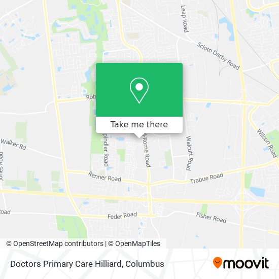 Doctors Primary Care Hilliard map