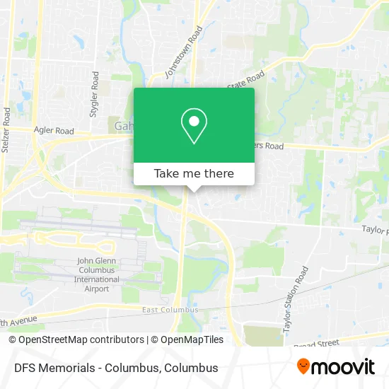 Mapa de DFS Memorials - Columbus