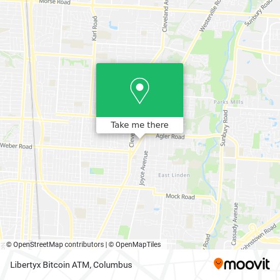 Mapa de Libertyx Bitcoin ATM