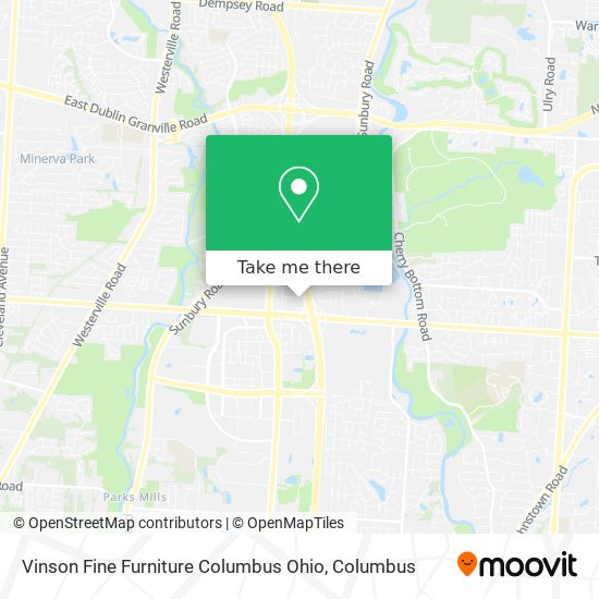 Mapa de Vinson Fine Furniture Columbus Ohio