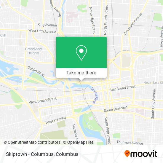 Skiptown - Columbus map