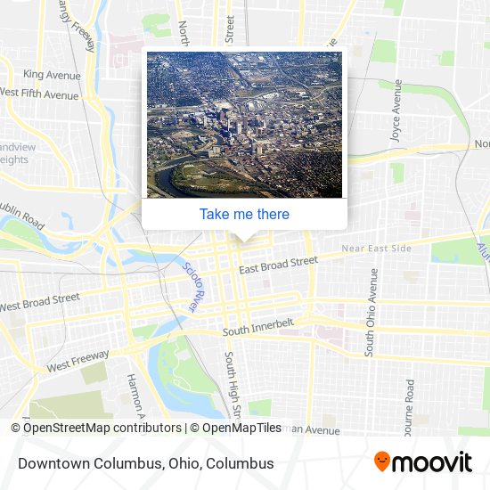 Downtown Columbus, Ohio map