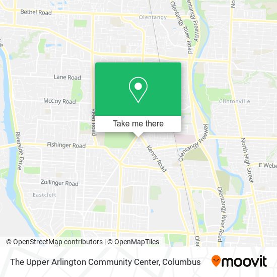 The Upper Arlington Community Center map