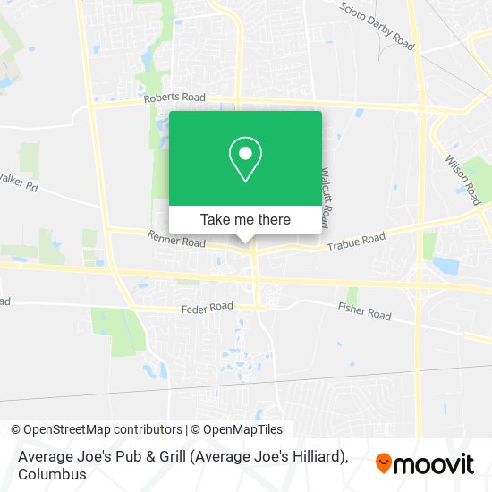 Average Joe's Pub & Grill (Average Joe's Hilliard) map