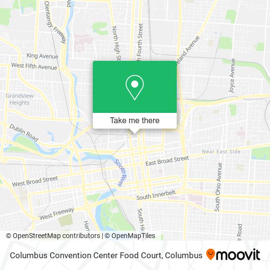 Mapa de Columbus Convention Center Food Court