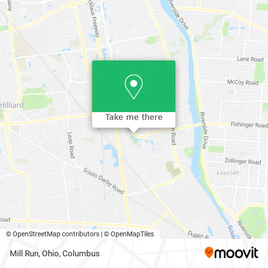 Mill Run, Ohio map