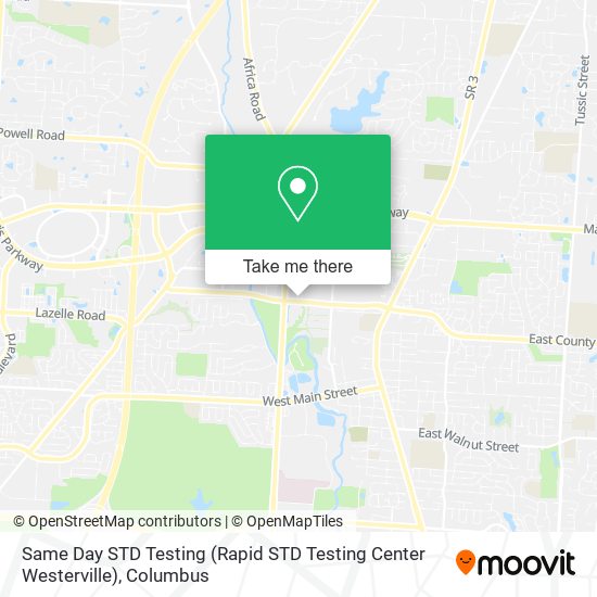Same Day STD Testing (Rapid STD Testing Center Westerville) map