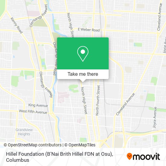 Hillel Foundation (B'Nai Brith Hillel FDN at Osu) map