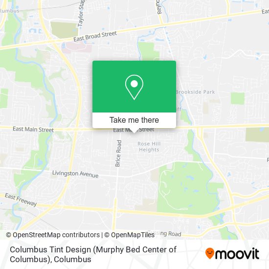 Mapa de Columbus Tint Design (Murphy Bed Center of Columbus)