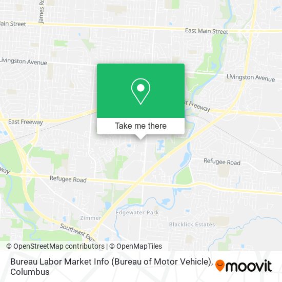 Mapa de Bureau Labor Market Info (Bureau of Motor Vehicle)