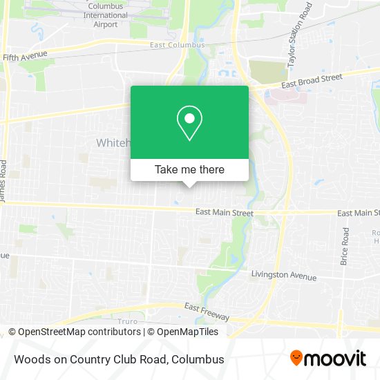 Woods on Country Club Road map