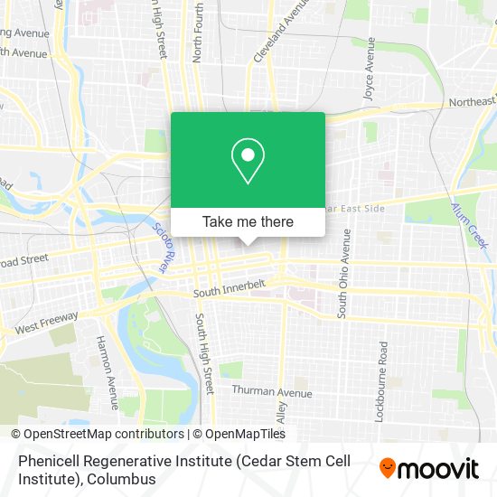 Mapa de Phenicell Regenerative Institute (Cedar Stem Cell Institute)