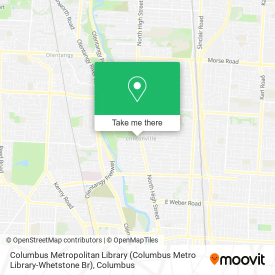 Mapa de Columbus Metropolitan Library (Columbus Metro Library-Whetstone Br)